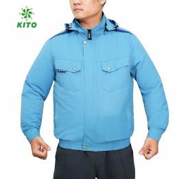 Áo rời KITO 2023 Chính Hãng(áo xanh dương không gắn quạt) 100% COTTON siêu mát, thấm hút mồ hôi cực tốt